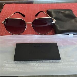 Quay Australia Gold and Black Sunglasses